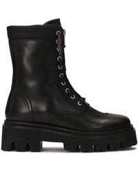 Kazar - Schwarze Stiefel Mit Hohem Schaft Auf Einer Kleeblattsohle - Lyst