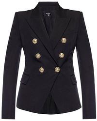 Balmain Double-breasted Jacket - Zwart