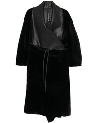 Blancha - Capuchonjas Van Lamsvel Met Riem - Lyst