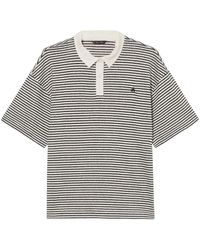 Brooks Brothers - Gestreiftes Leinen-Baumwoll-Jersey-Polo Mit Logo - Lyst