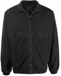 Givenchy - Schwarze jacke mit logo-detail - Lyst