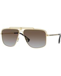 Versace - Gold/braun getönte sonnenbrille - Lyst