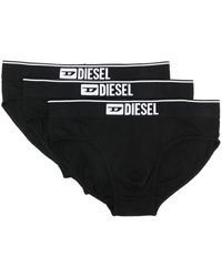 DIESEL - Ondergoed ,Zwart ,Katoen Zwart Ondergoed 3Pack - Lyst