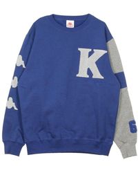 Kappa - Hoodies & Sweatvesten ,Blauw ,Crewneck Sweatshirt - Lyst