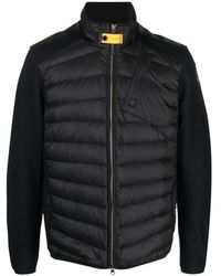 Parajumpers - Jassen ,Zwart ,Zwarte Gewatteerde Hoge Nek Jas - Lyst