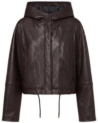 Sportmax - Jassen ,Bruin ,Leer Giacca Kabala - Lyst