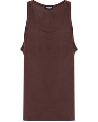 DSquared² - Tops ,Bruin ,Mouwloos Ondergoed T-Shirt - Lyst