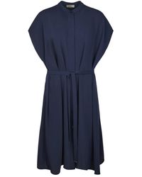 Herno - Kleedjes ,Blauw ,Overhemdjurk - Lyst