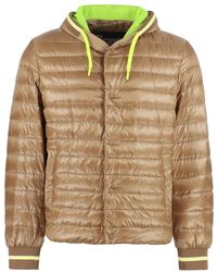 Herno - Jassen ,Bruin ,Katoen Hooded Ultra-Light Down Jacket - Lyst