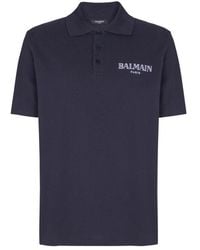 Balmain - Vintage Geborduurde Katoenen Polo Shirt - Lyst