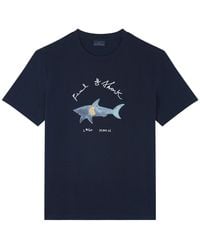 Paul & Shark - Moon Logo Baumwoll-Jersey-T-Shirt - Lyst
