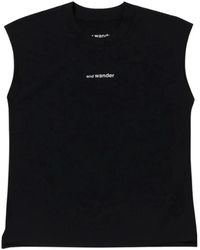 and wander - Sleeveless Tops - Lyst
