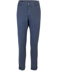 Mason's - Blaue chino hose regular fit reißverschluss/knopfverschluss - Lyst