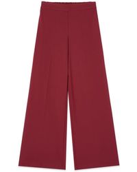 Oltre - Broeken ,Rood ,Polyester Wide-Leg Palazzo Pants - Lyst