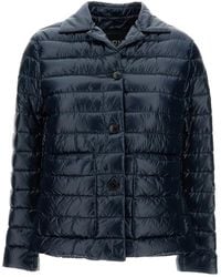 Herno - Quilted Down Jacket With Button Fastening - Lyst