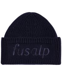 Fusalp - Accessoires ,Blauw ,Wol Gebreide Beanie - Lyst
