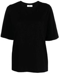 Closed - Tops ,Zwart ,Katoen T-Shirt Met Wijde Mouwen - Lyst