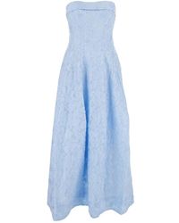Jonathan Simkhai - Kleedjes ,Blauw ,Katoen Valeria Jacquard Midi Jurk - Lyst