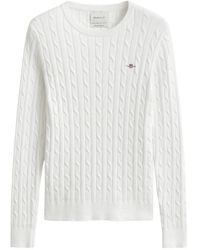 GANT - Round-Neck Knitwear - Lyst