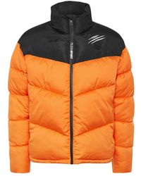 Philipp Plein - Fitness ,Oranje ,Polyester Puffer Jacket - Lyst