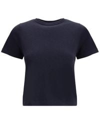 Extreme Cashmere - Tops ,Blauw ,Katoen Cashmere T-Shirt Met Korte Mouwen - Lyst