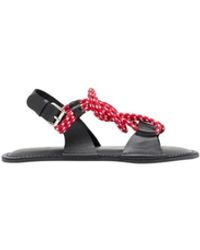Plan C - Schoenen ,Rood ,Leer Knotted Cord Leather Sandalen - Lyst