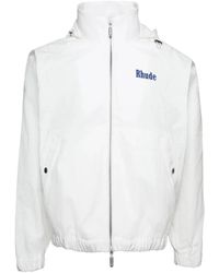 Rhude - Giacca sportiva bianca con stampa logo - Lyst