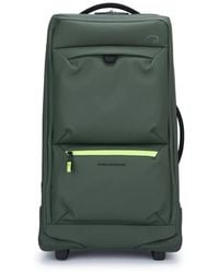 Piquadro - Rolltasche aus recyceltem stoff mit 2 rädern - Lyst