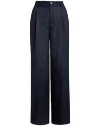Ralph Lauren - Geweven Broek Met Wijde Pijpen - Lyst
