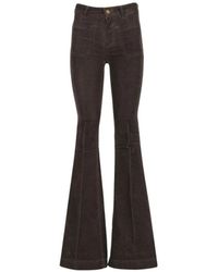 The Seafarer - Broeken ,Bruin ,Leer Wijde Broek - Lyst
