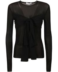 Blumarine - Jersey sweater with bow - Lyst