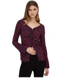Pinko - Gebloemde Viscose Blouse - Lyst