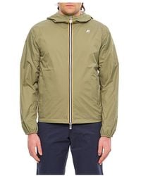 K-Way - Jassen ,Groen ,Nylon Jake Plus. 2 Reversible Jacket - Lyst