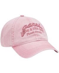 Ganni - Washed Cotton Cap - Lyst