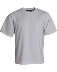 Dolce & Gabbana - Wit Katoenen T-Shirt Met Ronde Hals En Korte Mouwen - Lyst