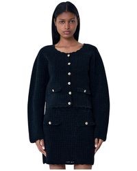 Ganni - Truien & Vesten ,Zwart ,Katoen Crochet Cardigan - Lyst