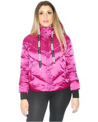 Ciesse Piumini - Jassen ,Roze ,Nylon Metallic Nylon V-Gewatteerde Eco Jas - Lyst
