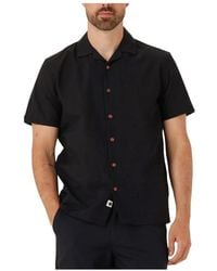 Anerkjendt - Blau Casual Baumwoll/Leinen Hemd - Lyst