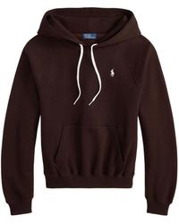 Polo Ralph Lauren - Bruine Hoodie Met Kangoeroezak - Lyst