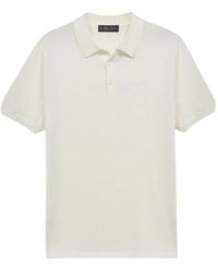 Brooks Brothers - Tops ,Wit ,Katoen Gemerceriseerd Katoenen Gebreid Poloshirt - Lyst