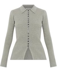 Rohe - Truien & Vesten ,Grijs ,Wol Waisted Rib Cardigan - Lyst