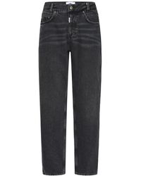 Ball - Jeans ,Zwart ,Hoge Taille Cropped Jeans Zwart Wassen - Lyst