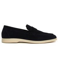 BERWICK  1707 - Blaue Wildleder Mokassins - Lyst