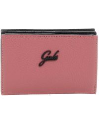 Gabs - Accessoires ,Roze ,Leer Rode Leren Portemonnee Met Rits - Lyst