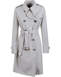 Moorer - Trench De Nylon Con Cierre De Doble Botonadura, Mujer, Talla - Lyst