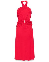 Elisabetta Franchi - Rotes Kleid Mit Reißverschluss - Lyst