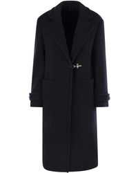 Fay - Jassen ,Blauw ,Wol Wollen Jas Met Kasjmier - Lyst