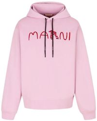 Marni - Hoodie Mit Logo-Print - Lyst