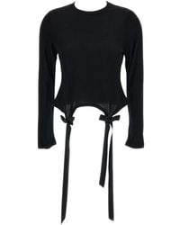 Simone Rocha - Bow Tail Easy Long Sleeve T-Shirt - Lyst