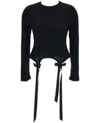 Simone Rocha - Bow Tail Easy Long Sleeve T-Shirt - Lyst